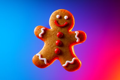 Dynamic Gingerbread Man Cookie with Glossy Icing