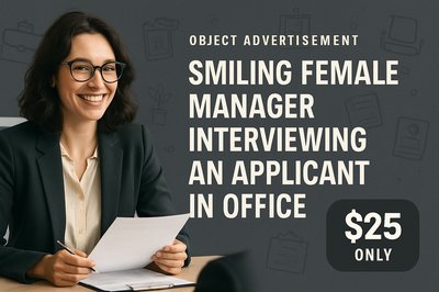 Engaging Office Interview Scene with Manager and Applicant