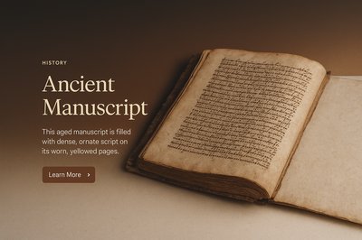 Ancient Manuscript Design for Web Page