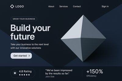 Minimalist Landing Page Design for Business Growth