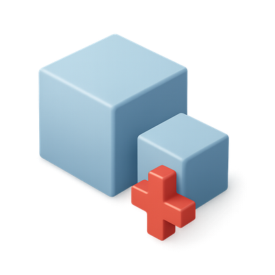 Stylish 3D Cubes Icon with Volumetric Effect
