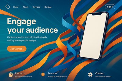Dynamic Landing Page Design with Engaging Elements