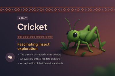 Cricket: Engaging Landing Page for Insect Exploration