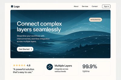 Seamless Integration of Complex Layers in Landing Page Design