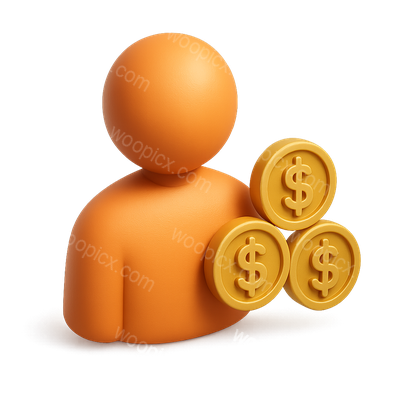3D Icon Representing Customer Lifetime Value Concept