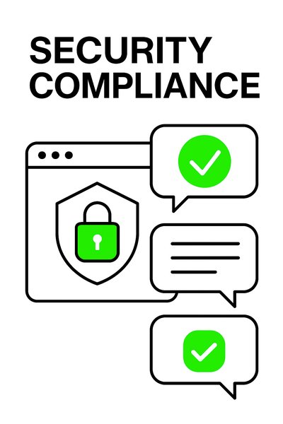 Graphic Representation of Security Compliance with Chat Elements