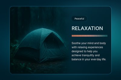 Relaxing Rain on a Tent in Tropical Forest