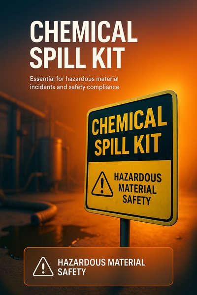 Chemical Spill Kit Safety Sign for Hazardous Material Compliance