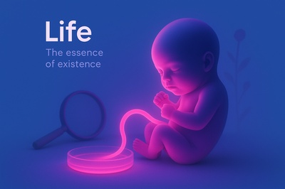 Glowing Life: A Conceptual Composition