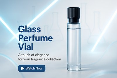 Elegant Glass Perfume Vial Display for Fragrance Collection