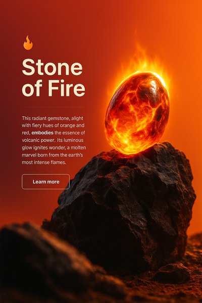 Stone of Fire: A Radiant Gemstone Capturing Volcanic Power