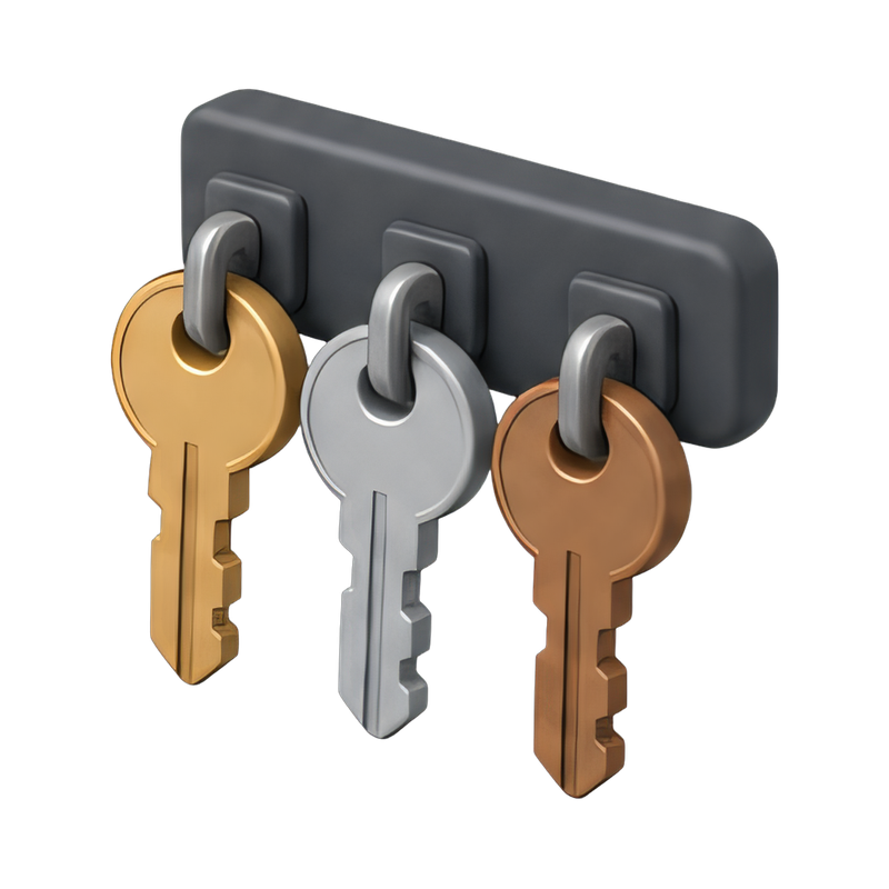Organized key blank rack