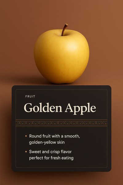 Golden Apple with Stylish Description Block