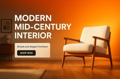 Modern Mid-Century Interior Design Featuring Stylish Furniture