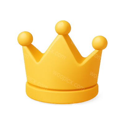 Stylized Yellow Crown Emoji Icon