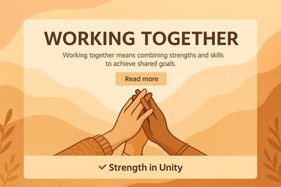 Collaboration and Unity Illustrated in Hands Together
