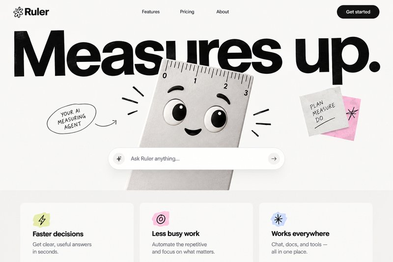 Engaging AI agent landing page