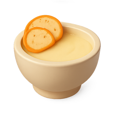 Creamy Dessert Bowl with Orange Slices