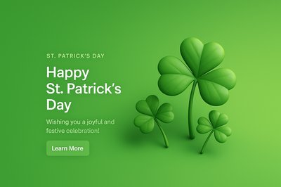 3D Shamrock Scene Celebrating St. Patrick's Day
