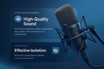 3D Studio Microphone Design with Enhanced Features