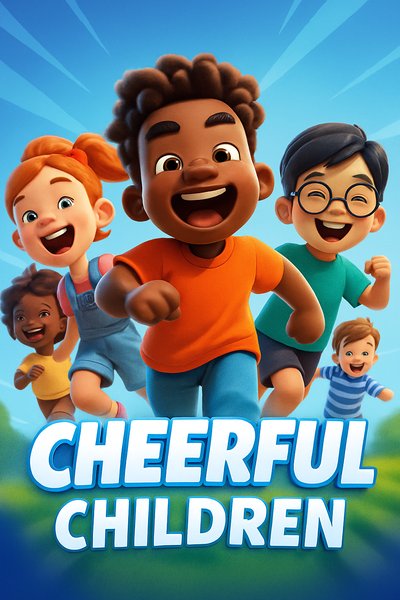 Cheerful Children Enjoying Nature Together