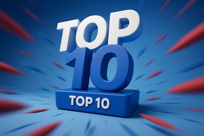 Dynamic 3D Graphic Highlighting Top 10 Rankings