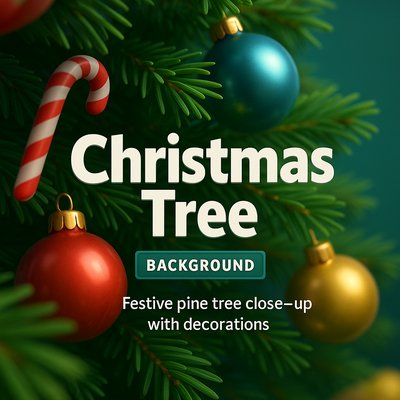 Festive Christmas Tree Close-up with Ornaments