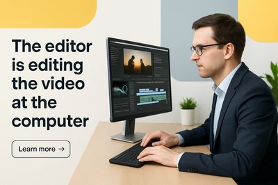 Modern Video Editing Interface with Clear Typography