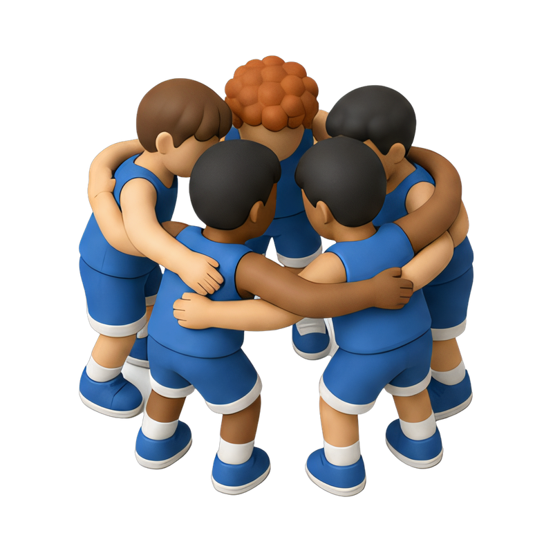 collaborative team huddle