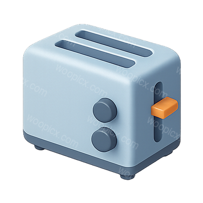 Stylized 3D Toaster Icon with Modern Design