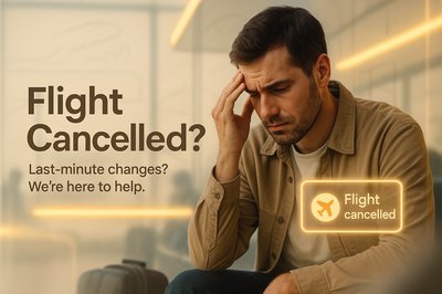 Supportive Travel Assistance Graphic for Flight Cancellations