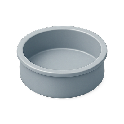 Minimalist Gray Round Container for Kitchen Use