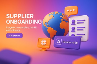 3D Illustration for Supplier Onboarding Process