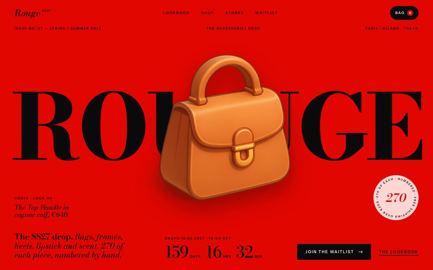 Rouge — landing page template preview