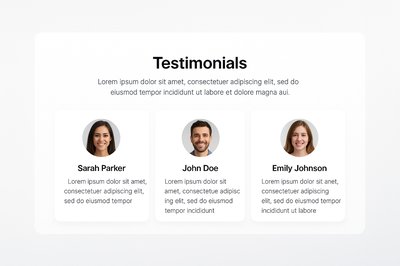 Futuristic AI Testimonials Section Design Concept