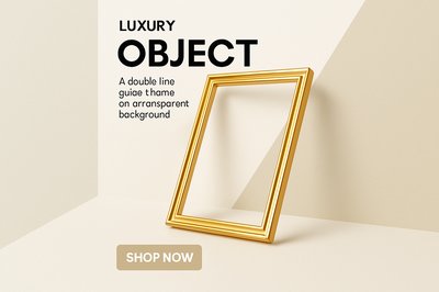 Luxurious Gold Frame with Dynamic Background Design