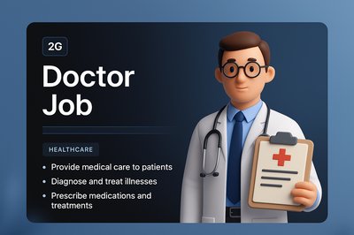3D Illustration of a Doctor Job Concept for Healthcare