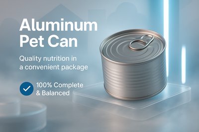 3D Product Mockup of Aluminum Pet Food Can