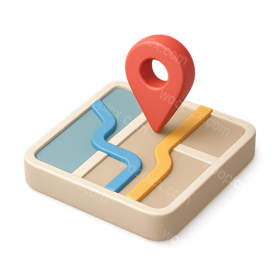Stylish 3D Navigation App Icon Design