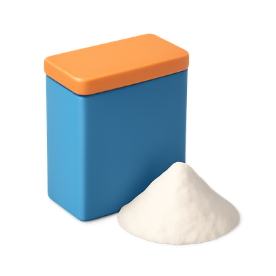 Stylish 3D Baking Soda Container Icon in Isometric View