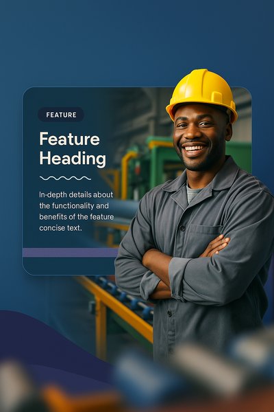 Happy African American Factory Worker Beside Production Line