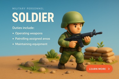 3D Military Scene Featuring a Soldier in Action