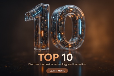 Hyperrealistic 3D Scene of Top 10 Technology Innovations