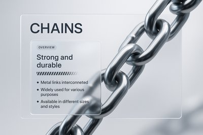 Intricate Chains with Glass Overlay Design