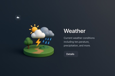 Detailed 3D Weather Scene with Realistic Elements