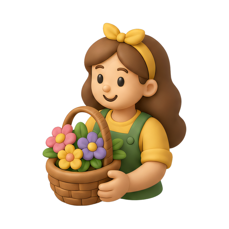 flower girl with basket