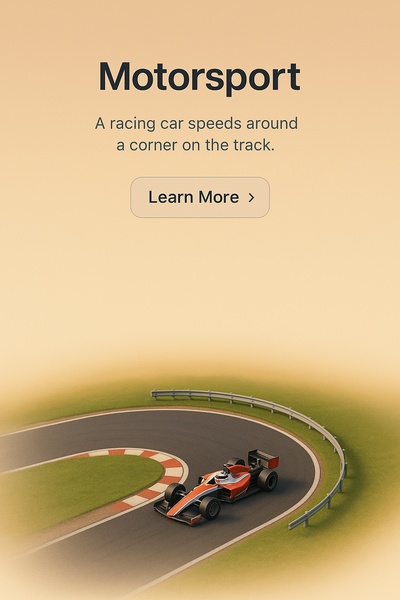 Dynamic 3D Motorsport Scene with Racing Car