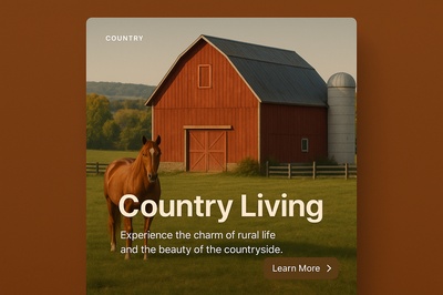 Stylish Web Page Design for Country Living Theme