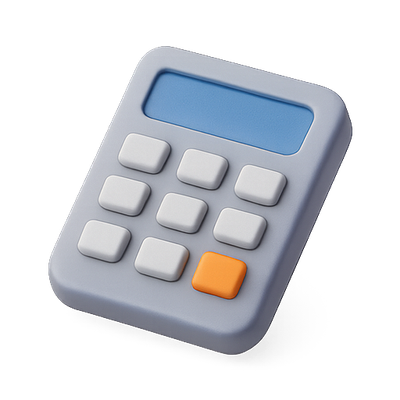 Minimalist Calculator Design with Soft Colors