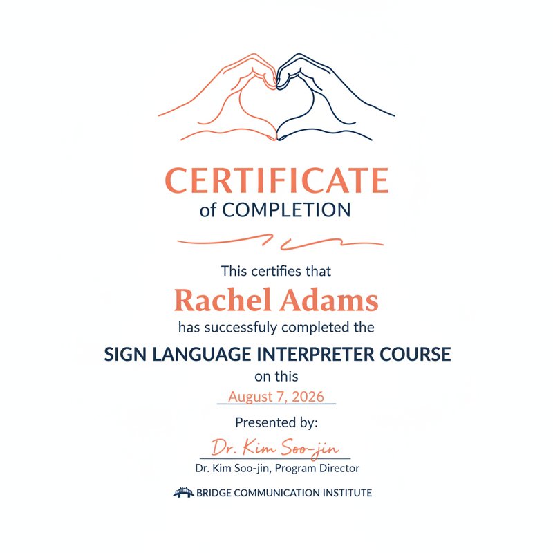 Elegant certificate of completion design
